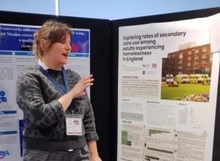 Academy student Cat Tottie presents her poster