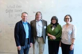 Academy Leaders Ian Underwood, Heather Wilkinson and Susan Shenkin with departing ACRC Director Stewart Mercer