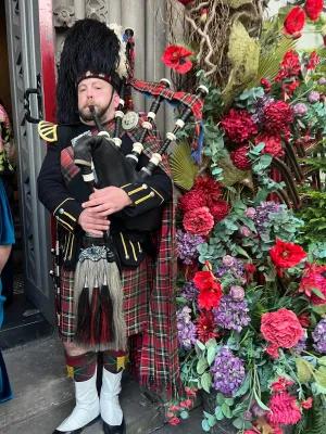 Scottish bagpiper