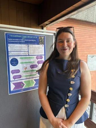 Emily Adams presenting her poster
