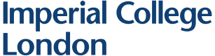 Imperial College London logo, blue text