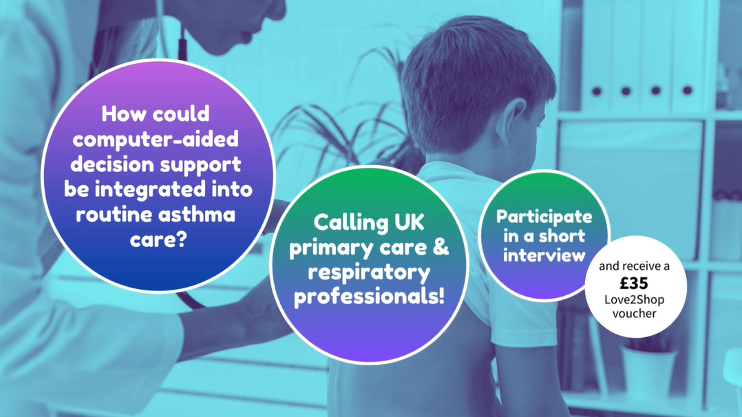 Calling all UK primary care and respiratory professionals | we want your views on data-driven decision support