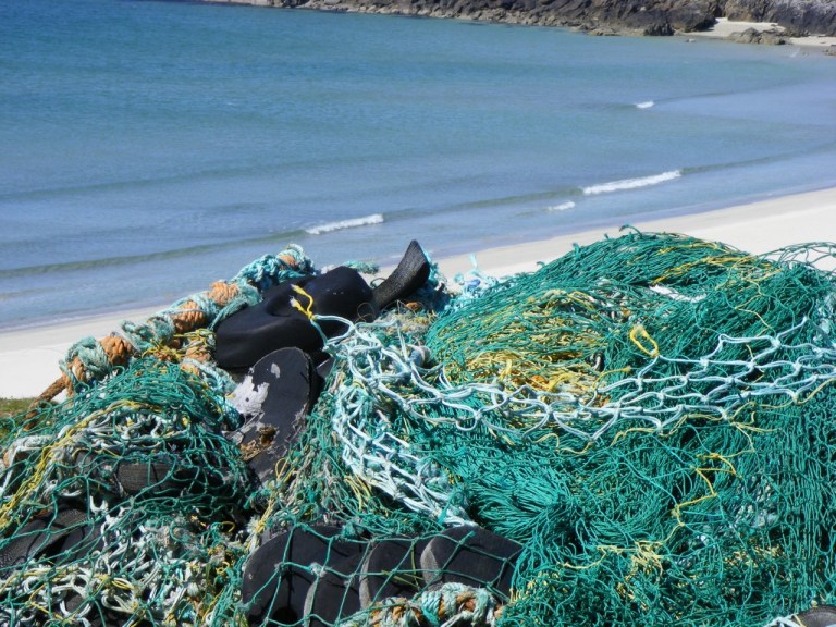 Nets on beach