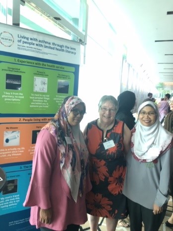 Ms Hanum, Professor Pinnock & Dr Salim at RESPIRE ASM 2019, Kuala Lumpur