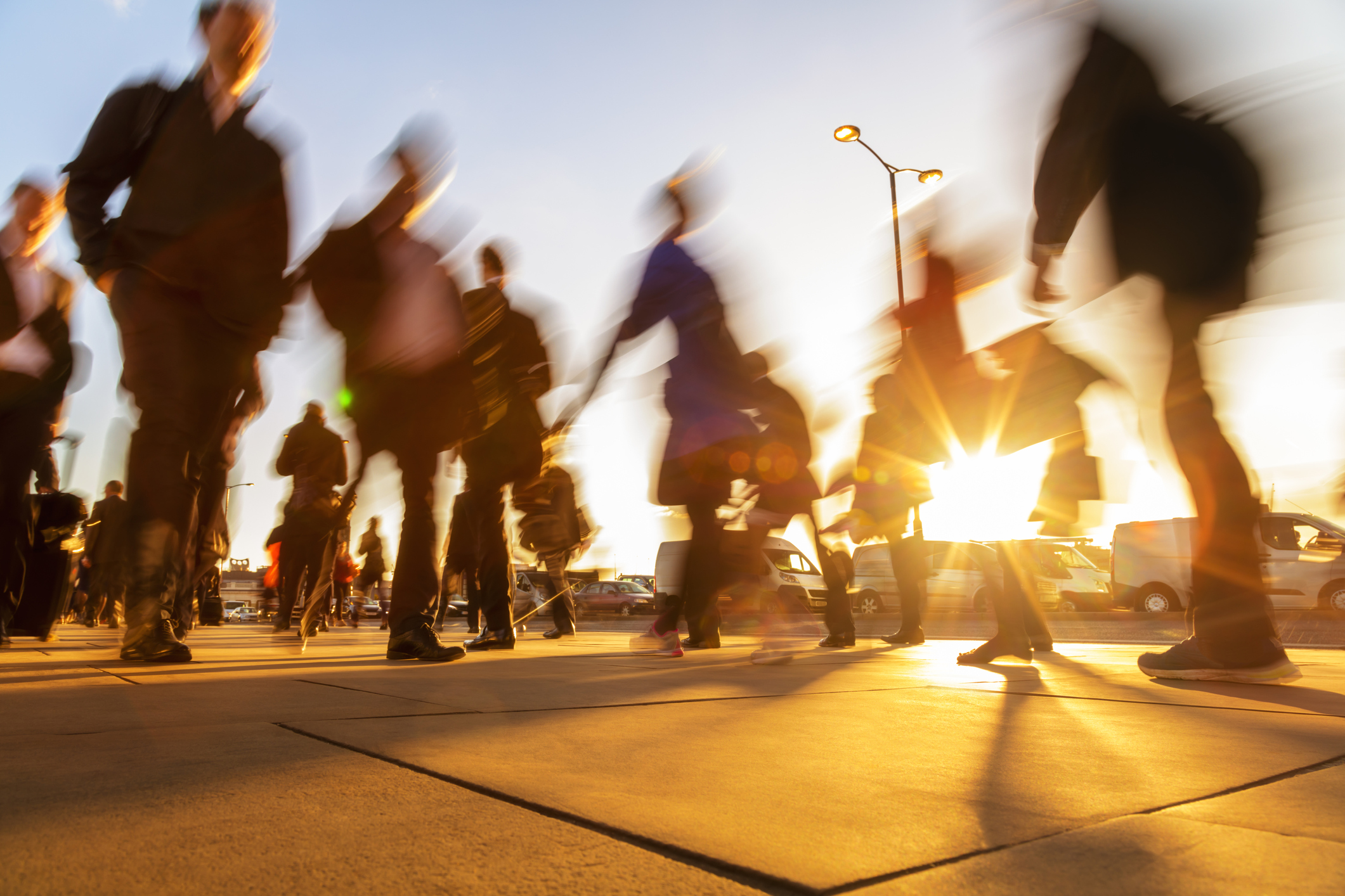 Photograph of the general public walking around