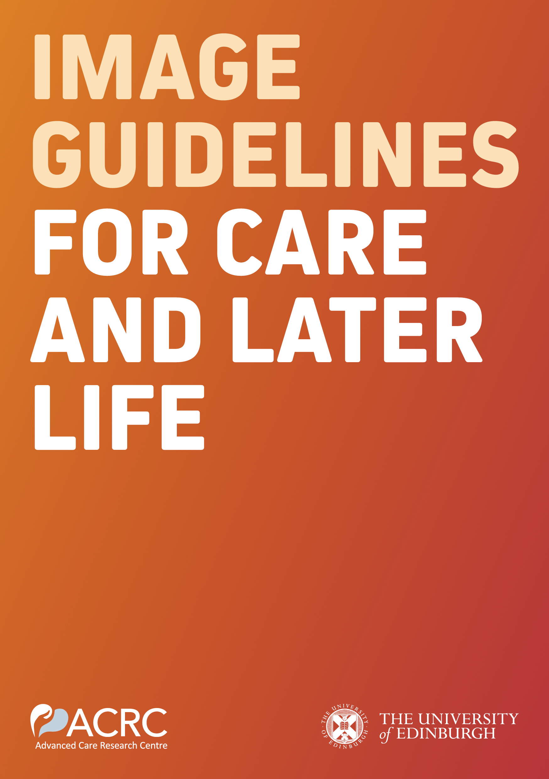 Cover of the document \"Image Guidelines for Care and Later Life\"