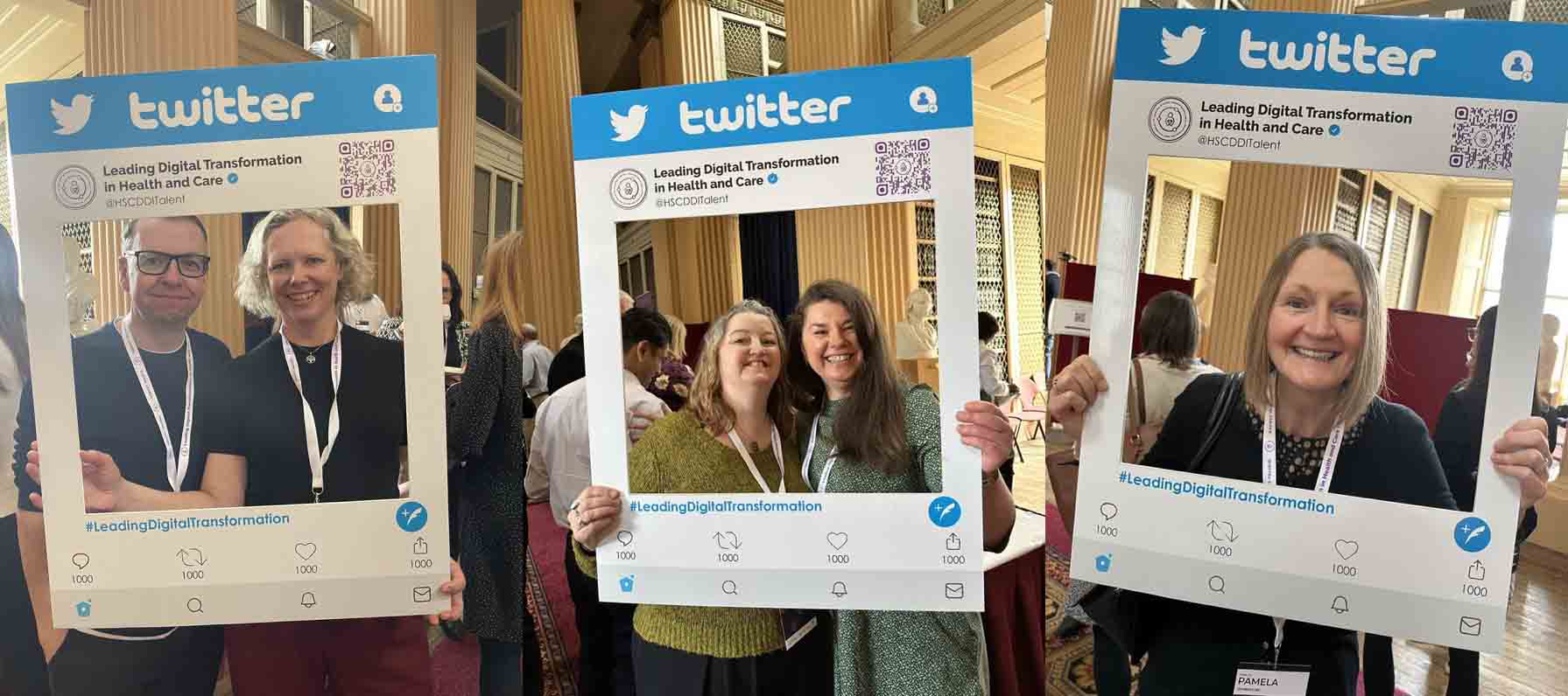 Photographs of participants attending the launch of senior leadership programme for digital transformation in health and care fo