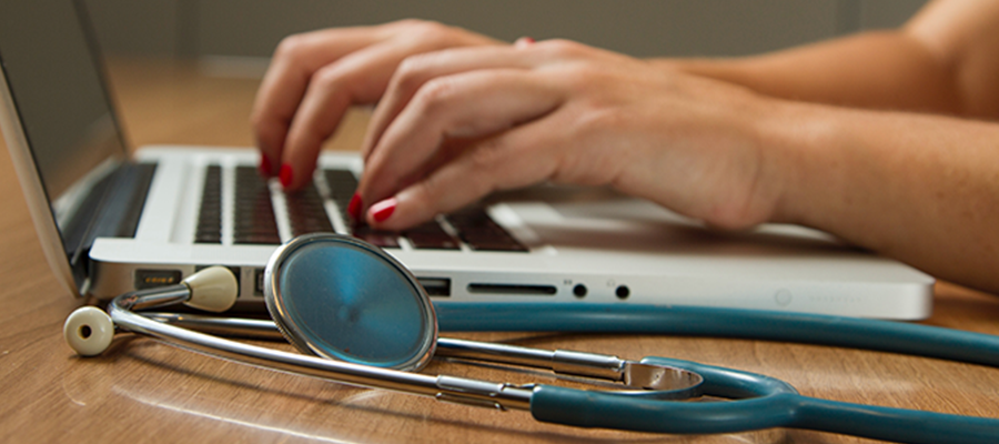 doctor using a laptop