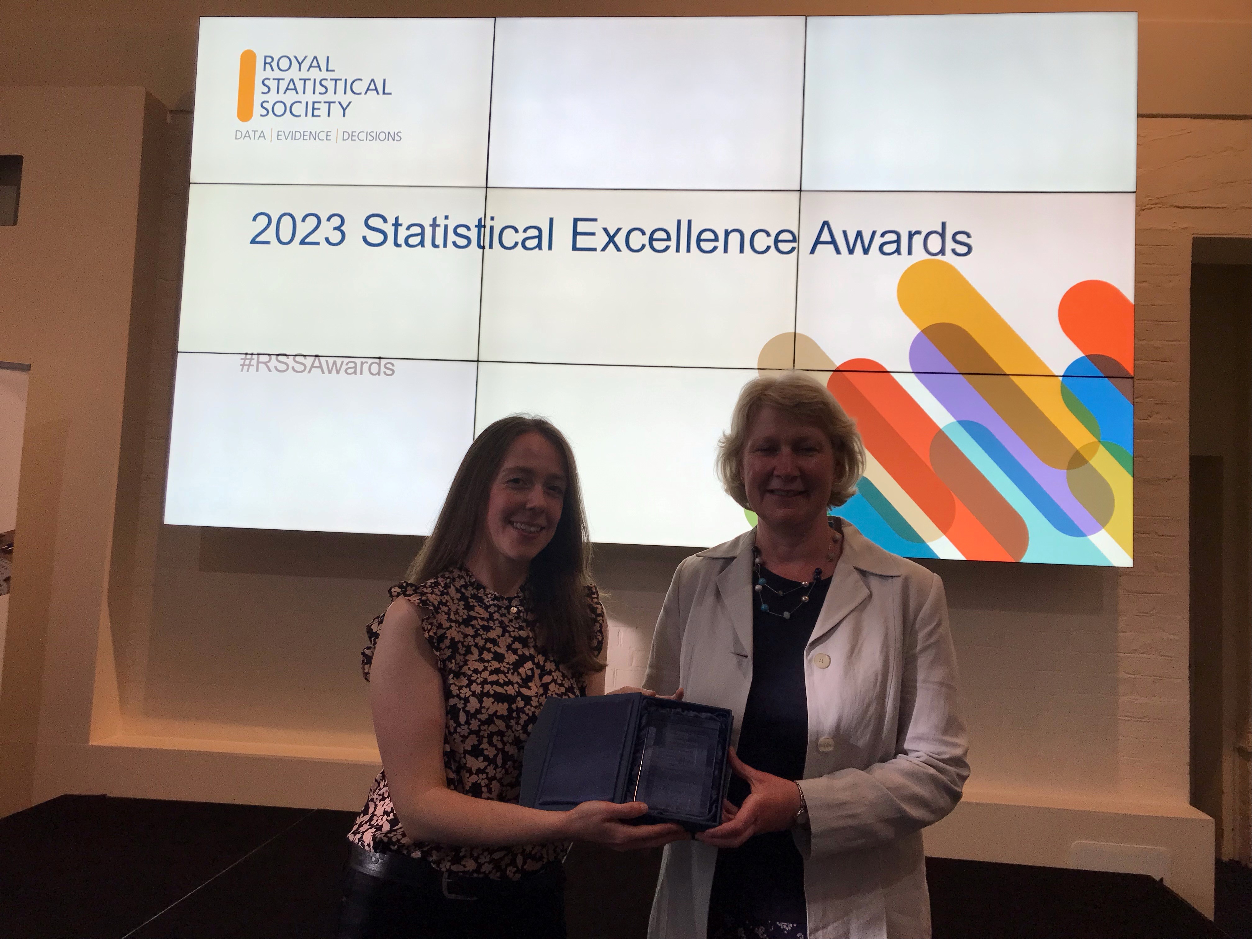 Landscape image of Drs Karen Jeffrey & Vicky Hammersley with 2023 RSS Florence Nightingale Award